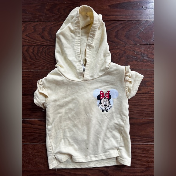Disney Baby Girl Light Yellow Minney Mouse Hoodie 18 months - Picture 3 of 5